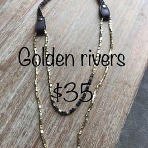 Golden rivers necklace